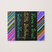 Amusant, coloré, Whimsical 25th Birthday Puzzle (Horizontal)