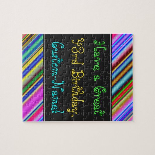 Amusant, coloré, Whimsical 43e Anniversaire Puzzle (Horizontal)