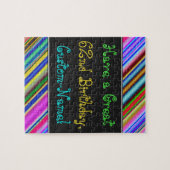 Amusant, coloré, Whimsical 62e Anniversaire Puzzle (Horizontal)