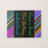 Amusant, coloré, Whimsical 73e Anniversaire Puzzle (Horizontal)