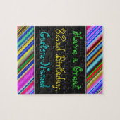 Amusant, coloré, Whimsical 82nd Birthday Puzzle (Horizontal)