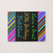 Amusant, coloré, Whimsical 90th Birthday Puzzle (Horizontal)