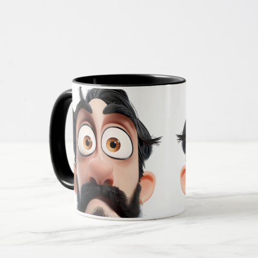 Amusant Conception de Mug Visage (Devant gauche)