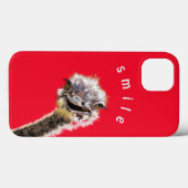 Amusant coque iphone Happy Ostrich - Smile (Verso (horizontal))