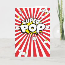 Amusant, Corny, SUPER POP ! Carte bleue Pun Popcor