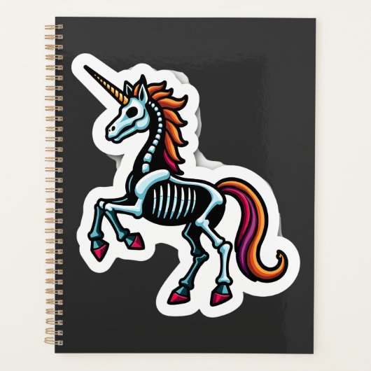 Amusant Cos de licorne de squelette pour les amour (Devant)