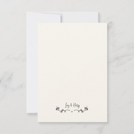 Amusant Couple minimum fiançailles Invitation (Dos)