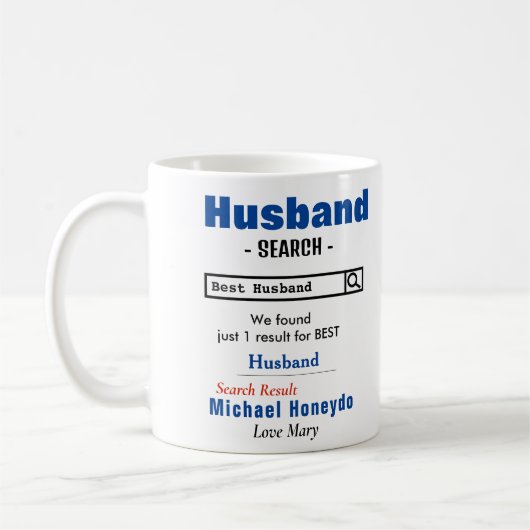 Amusant Custom Meilleure Mug Mari (Gauche)