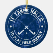 Amusant de hockey sur gazon Ornement de vacances (Devant)