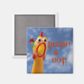 Amusant délicieux et aimant de poulet chaud! (Recto/Verso)