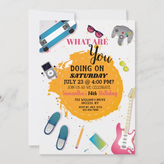 Amusant D'Être Une Jeune Invitation (Devant)