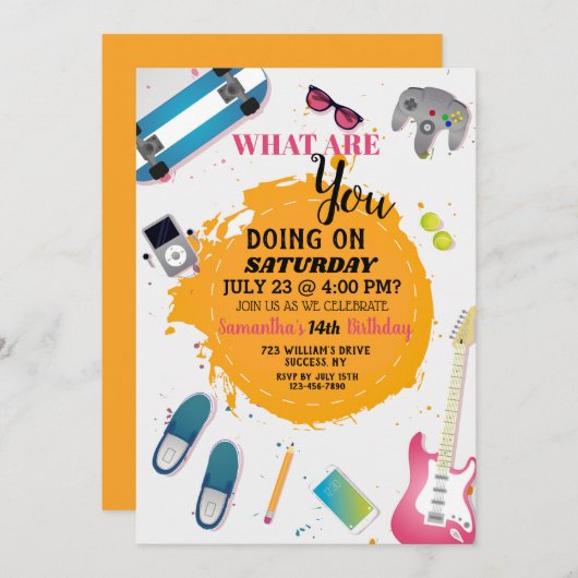 Amusant D'Être Une Jeune Invitation (Devant / Derrière)