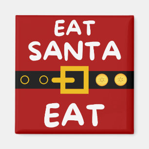 Amusant eet Santa Eat Magnet Magneet