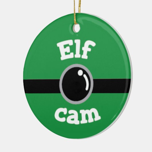 Amusant Elf Vert Cam Arbre de Noël Ornement en cér (Gauche)