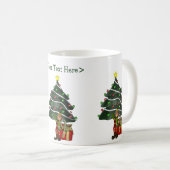 Amusant Elfe Personnalisé Noël Mug (Devant droit)