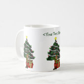 Amusant Elfe Personnalisé Noël Mug (Devant gauche)