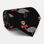 Amusant Emu Bird avec cravate arc rouge (Roulé)
