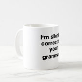 Amusant enseignant anglais Grammar Mug (Devant gauche)