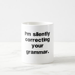 Amusant enseignant anglais Grammar Mug