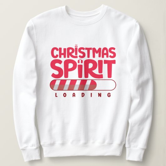 Amusant esprit de Noël Chargement Sweatshirt blanc (Design devant)