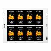 Amusant Étiquette du vin ou de la bière d'Hallowee (Feuille entière)