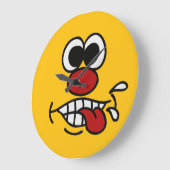 Amusant Face horloge murale personnalisée (Angle)