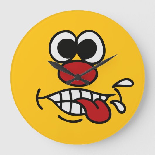 Amusant Face horloge murale personnalisée (Recto)