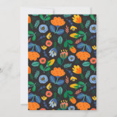 Amusant Floral coloré Baby Brunch Invitation (Dos)