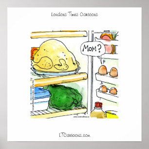 Amusant Frigo Chicken Oeuf Famille Poster
