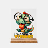 Amusant Gator allergiques matins mot art (Recto)