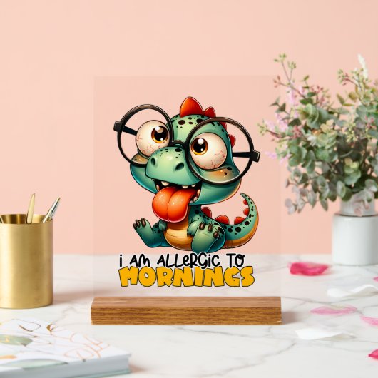 Amusant Gator allergiques matins mot art (Mariage)