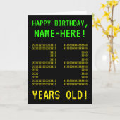 Amusant, Geeky, Nerdy "23 ANS !" Carte d'anniversa (Fleur jaune)