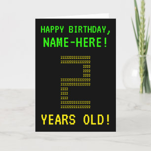 Amusant, Geeky, Nerdy "2 ANS !" Carte d'anniversai