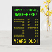 Amusant, Geeky, Nerdy "34 ANS !" Carte d'anniversa (Fleur jaune)