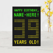 Amusant, Geeky, Nerdy "39 ANS !" Carte d'anniversa (Fleur jaune)