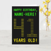 Amusant, Geeky, Nerdy "41 ANS !" Carte d'anniversa (Fleur jaune)