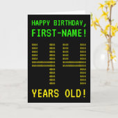 Amusant, Geeky, Nerdy "44 ANS !" Carte d'anniversa (Fleur jaune)