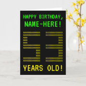 Amusant, Geeky, Nerdy "53 ANS !" Carte d'anniversa (Fleur jaune)