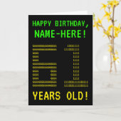 Amusant, Geeky, Nerdy "61 ANS !" Carte d'anniversa (Fleur jaune)