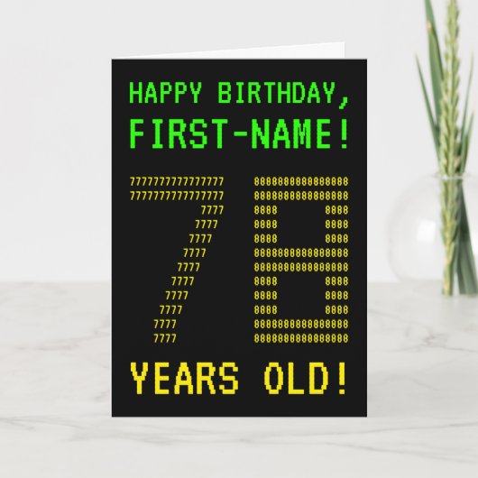 Amusant, Geeky, Nerdy "78 ANS !" Carte d'anniversa (Devant)