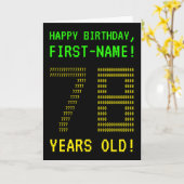 Amusant, Geeky, Nerdy "78 ANS !" Carte d'anniversa (Fleur jaune)