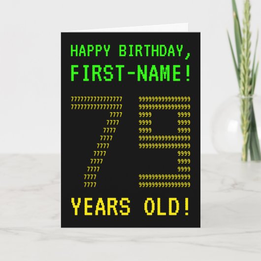 Amusant, Geeky, Nerdy "79 ANS !" Carte d'anniversa (Devant)