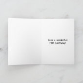 Amusant, Geeky, Nerdy "79 ANS !" Carte d'anniversa (Intérieur)