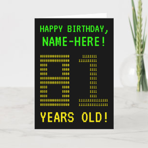 Amusant, Geeky, Nerdy "81 ANS !" Carte d'anniversa