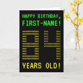 Amusant, Geeky, Nerdy "84 ANS !" Carte d'anniversa (Fleur jaune)
