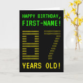 Amusant, Geeky, Nerdy "87 ANS !" Carte d'anniversa (Fleur jaune)