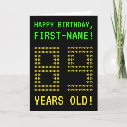 Amusant, Geeky, Nerdy "89 ANS !" Carte d'anniversa (Devant)