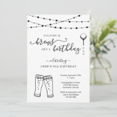 Amusant Golf & Bière Anniversaire Fête Invitation (Debout devant)