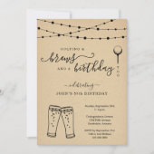 Amusant Golf & Bière Anniversaire Fête Invitation (Devant)