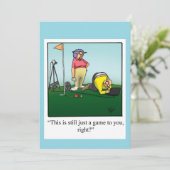 Amusant Golf Thème Anniversaire Fête Invitation (Debout devant)